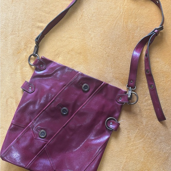 Matt & Nat Deep Red Buttoned Tote - Picture 2 of 5